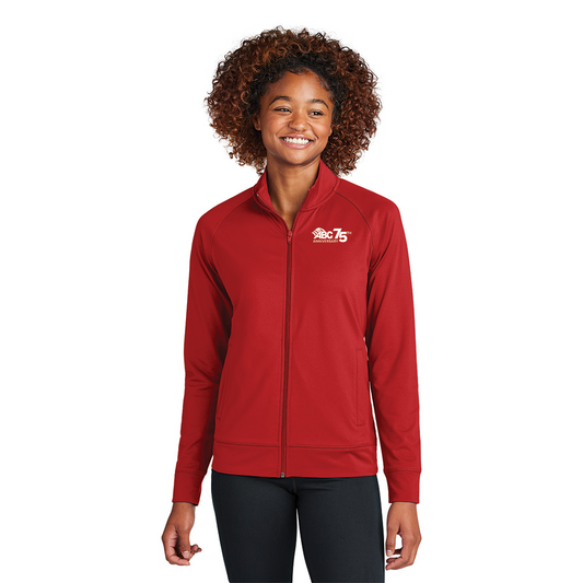 Ladies Sport-Tek® Sport-Wick® Stretch Full-Zip Cadet Jacket